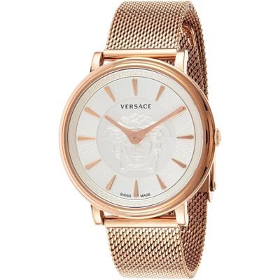 Zegarek Damski Versace V-Circle Złoto Różowe - Zegarek Zegarek Damski Versace V-Circle Złoto Różowe - Zegarek