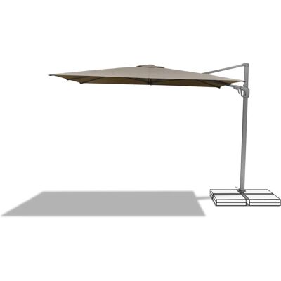 GLATZ - Suncomfort Sunflex - Grau - 300x300 cm - Umbrella GLATZ - Suncomfort Sunflex - Grau - 300x300 cm - Umbrella