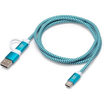 Arduino Turquoise 1m USB Cable - USB-C & USB-A Arduino Turquoise 1m USB Cable - USB-C & USB-A