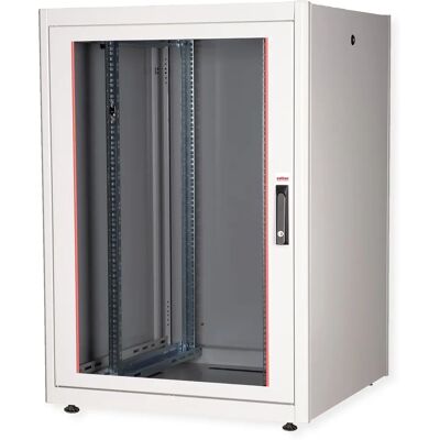 Roline 22U Rackgehäuse - Verstellbare Füße, Glastür, Stahl - IP20 Roline 22U Rackgehäuse - Verstellbare Füße, Glastür, Stahl - IP20