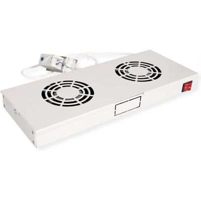 Roline 26.21.0106 Ventilateur de refroidissement pour rack - 2 Ventilateurs, Gris - Publicité Roline 26.21.0106 Ventilateur de refroidissement pour rack - 2 Ventilateurs, Gris - Publicité