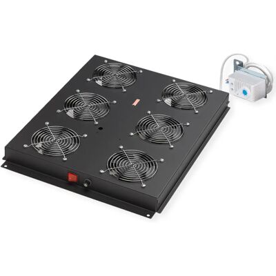 Unité de ventilation rack de 19 pouces, thermostat, noir - Publicité Unité de ventilation rack de 19 pouces, thermostat, noir - Publicité