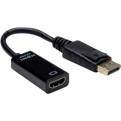 VALUE Videokabeladapter - DisplayPort til HDMI, 0,15 m, Sort VALUE Videokabeladapter - DisplayPort til HDMI, 0,15 m, Sort