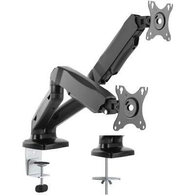 Value Doppel Monitorhalter - Schwarz, 2 x 32 Zoll, Gasfeder, VESA 75/100mm Value Doppel Monitorhalter - Schwarz, 2 x 32 Zoll, Gasfeder, VESA 75/100mm