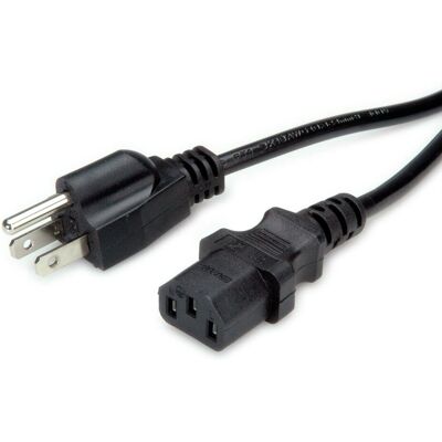 Value Stromkabel - 1,8 m - IEC C13 auf NEMA 5-15P - Schwarz Value Stromkabel - 1,8 m - IEC C13 auf NEMA 5-15P - Schwarz