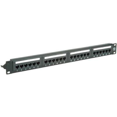 VALUE Cat.6A Patch Panel - 24 Ports - Schwarz - 19-Zoll VALUE Cat.6A Patch Panel - 24 Ports - Schwarz - 19-Zoll