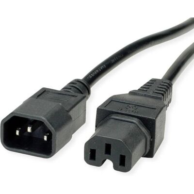 Powerkabel C14-C15 - 1,8m Svart Powerkabel C14-C15 - 1,8m Svart