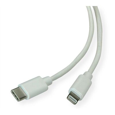 Câble Téléphone Mobile ROLINE - 1m Blanc USB C Lightning Câble Téléphone Mobile ROLINE - 1m Blanc USB C Lightning
