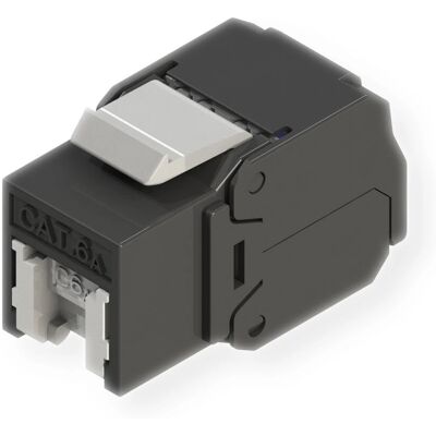 ROLINE Keystone Cat.6a RJ45 Stecker - Schwarz, Grau - Kabelverbinder ROLINE Keystone Cat.6a RJ45 Stecker - Schwarz, Grau - Kabelverbinder