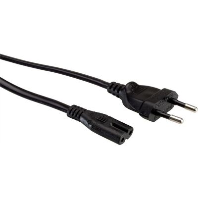 VALUE Stromkabel - 1m Schwarz - C7/IEC 320 - 250V 2.5A VALUE Stromkabel - 1m Schwarz - C7/IEC 320 - 250V 2.5A