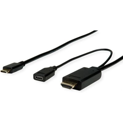 Roline Cable USB-C HDMI + USB-C, 1m Roline Cable USB-C HDMI + USB-C, 1m