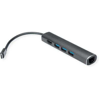 VALUE 12.99.1043 Docking Station - 4K HDMI, USB 3.2, Ethernet - Publicité VALUE 12.99.1043 Docking Station - 4K HDMI, USB 3.2, Ethernet - Publicité
