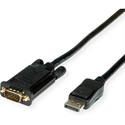 Value DisplayPort / VGA Adapterkabel - 2m sort Value DisplayPort / VGA Adapterkabel - 2m sort