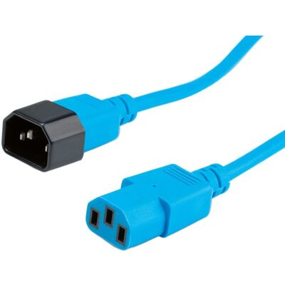Strömkabel Roline 19.08.1533 - IEC 320 C14 till C13, 3m, Blå Strömkabel Roline 19.08.1533 - IEC 320 C14 till C13, 3m, Blå