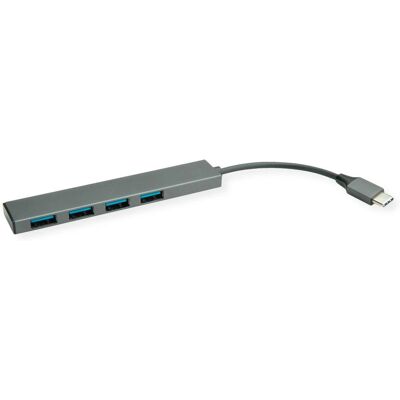 Roline USB-Hub - 14.02.5052 - Grau - USB 3.2 Gen 1, Typ-C & Typ-A Roline USB-Hub - 14.02.5052 - Grau - USB 3.2 Gen 1, Typ-C & Typ-A