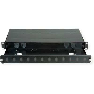 Roline Panel de Fibra Óptica 19" 12 Puertos - Negro Roline Panel de Fibra Óptica 19" 12 Puertos - Negro