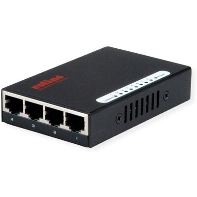 Roline 8-Port Gigabit Ethernet Switch - Kompakt, Schwarz Roline 8-Port Gigabit Ethernet Switch - Kompakt, Schwarz