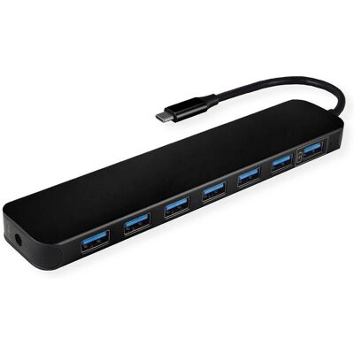 VALOR USB Hub 7 Puertos - Soporta 7 USB 3.0/3.2 Gen 1 - 5 Gbit/s - Negro VALOR USB Hub 7 Puertos - Soporta 7 USB 3.0/3.2 Gen 1 - 5 Gbit/s - Negro