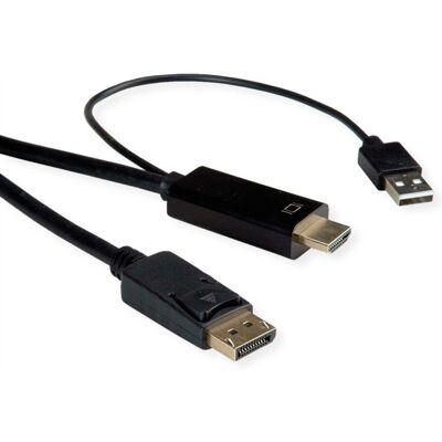 Roline 11.04.5991 HDMI USB DisplayPort Adapter 1m Roline 11.04.5991 HDMI USB DisplayPort Adapter 1m