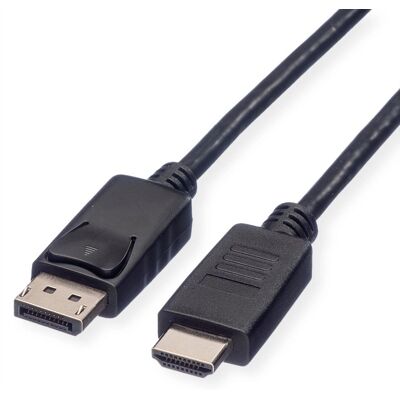 Roline 11445780 Câble DisplayPort à HDMI - Noir - Publicité Roline 11445780 Câble DisplayPort à HDMI - Noir - Publicité