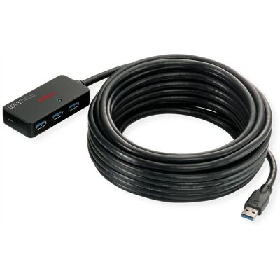 Roline USB Hub 4-Port 10m - USB 3.0 Extension with Power Roline USB Hub 4-Port 10m - USB 3.0 Extension with Power