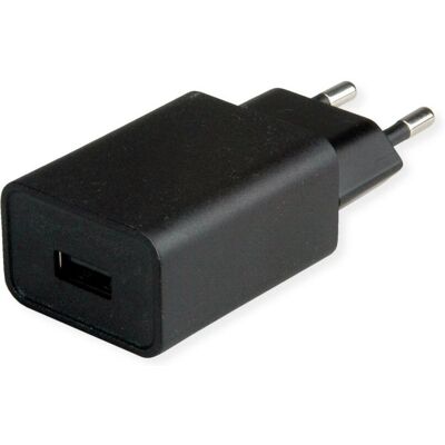 Value 19.99.1093 Schwarzes USB-Ladegerät mit Euro-Stecker - Mobiles Ladegerät Value 19.99.1093 Schwarzes USB-Ladegerät mit Euro-Stecker - Mobiles Ladegerät