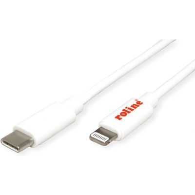 ROLINE Weißes Lightning-Kabel - 1m USB C zu Lightning - Produkttyp: Kabel ROLINE Weißes Lightning-Kabel - 1m USB C zu Lightning - Produkttyp: Kabel