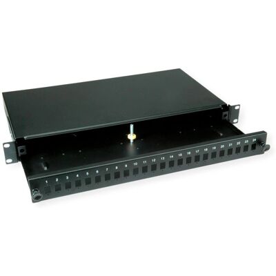 Value 21.99.0651 Patch Panel - 24 Glasfaser, Schwarz, 1U Value 21.99.0651 Patch Panel - 24 Glasfaser, Schwarz, 1U
