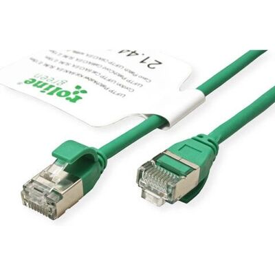 Cable de red verde Roline 21.44.3331 - 0,3 m, Cat6a U/FTP, blindado Cable de red verde Roline 21.44.3331 - 0,3 m, Cat6a U/FTP, blindado