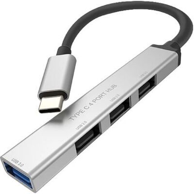 ROLINE USB-Hub Aluminium - USB 3.2 Gen 1, 4 Ports, Type-C ROLINE USB-Hub Aluminium - USB 3.2 Gen 1, 4 Ports, Type-C