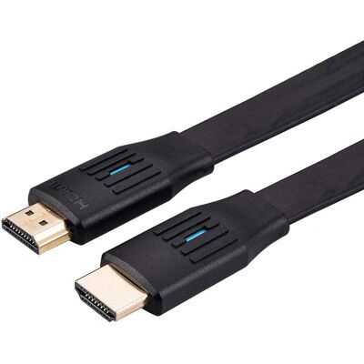Câble HDMI Ultra Haute Vitesse avec Ethernet, 8K, Plat, 2 m Câble HDMI Ultra Haute Vitesse avec Ethernet, 8K, Plat, 2 m