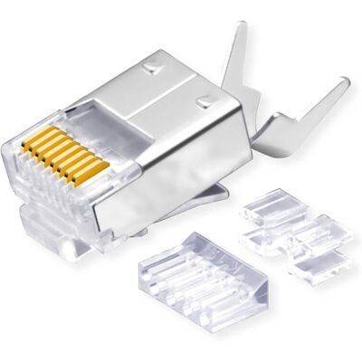 Conector de cable ROLINE 21.17.3095 - RJ45, Transparente, Cat6e Conector de cable ROLINE 21.17.3095 - RJ45, Transparente, Cat6e