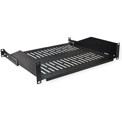 Estante para rack de 19'' de Value 26.99.0407 - 2U, Negro, 25kg Estante para rack de 19'' de Value 26.99.0407 - 2U, Negro, 25kg