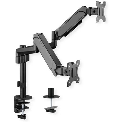VALUE 17991182 Support Moniteur LCD Double - Supporte 2 écrans jusqu'à 81" - Noir - Publicité VALUE 17991182 Support Moniteur LCD Double - Supporte 2 écrans jusqu'à 81" - Noir - Publicité