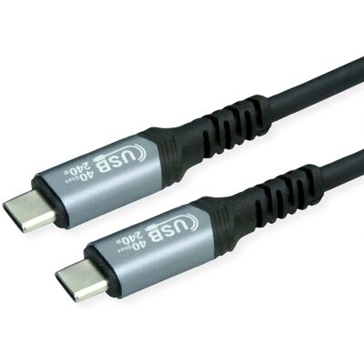 VALUE USB-kabel USB 4.0 USB-C 0,50 m Sort VALUE USB-kabel USB 4.0 USB-C 0,50 m Sort