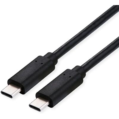 Roline USB-C Kabel 0,5 m - USB4 Gen 3x2 40 Gbit/s - Schwarz Roline USB-C Kabel 0,5 m - USB4 Gen 3x2 40 Gbit/s - Schwarz