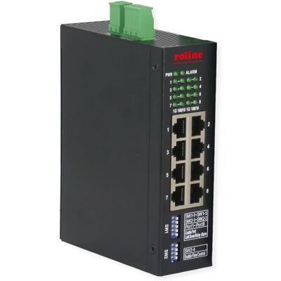 Roline Industrie 8-Port Gigabit Ethernet Managed Switch Roline Industrie 8-Port Gigabit Ethernet Managed Switch