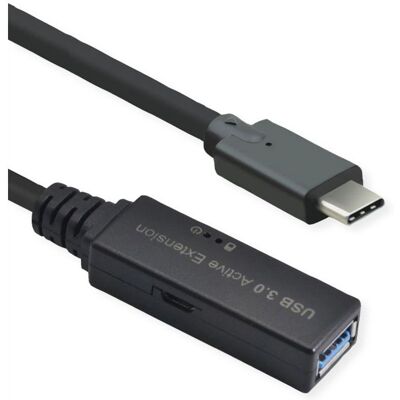 Roline USB Extension Cable - 20m - Black - USB 3.2 Gen 1 Roline USB Extension Cable - 20m - Black - USB 3.2 Gen 1