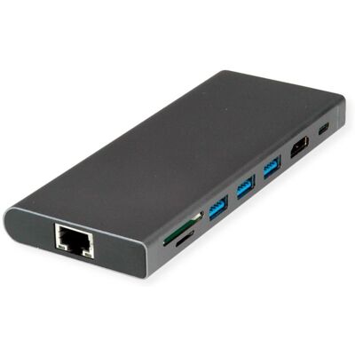 VALUE 12.99.1138 Laptop Dockingstation - USB-C, 4K HDMI, GbE, USB, SD, TF VALUE 12.99.1138 Laptop Dockingstation - USB-C, 4K HDMI, GbE, USB, SD, TF