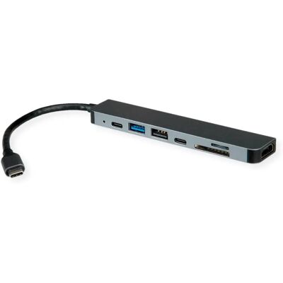Roline 12021122 Laptop-Dockingstation 4K HDMI USB-C Grau Roline 12021122 Laptop-Dockingstation 4K HDMI USB-C Grau