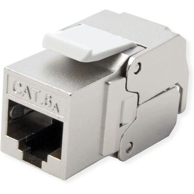Roline Keystone Cat6a RJ45 Afgeschermd - Gereedschapsvrij - Zilver - Keystone Module Roline Keystone Cat6a RJ45 Afgeschermd - Gereedschapsvrij - Zilver - Keystone Module