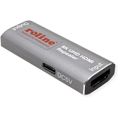 Roline 14.01.3476 Extenseur AV - Répéteur HDMI 8K, 10m, Gris - Publicité Roline 14.01.3476 Extenseur AV - Répéteur HDMI 8K, 10m, Gris - Publicité