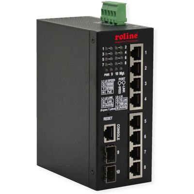 Roline 21.13.1131 Kezeltlen L2 Gigabit hálózati kapcsoló - Fekete Roline 21.13.1131 Kezeltlen L2 Gigabit hálózati kapcsoló - Fekete