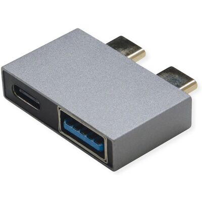 Adaptateur USB Argenté ROLINE - USB 3.2 Gen 2, 2x USB-C, 1x USB-A Adaptateur USB Argenté ROLINE - USB 3.2 Gen 2, 2x USB-C, 1x USB-A