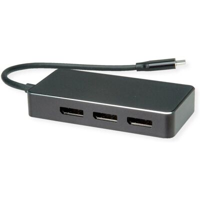 VALUE 12.99.1032 USB-C zu 3x DisplayPort Adapter - Schwarz VALUE 12.99.1032 USB-C zu 3x DisplayPort Adapter - Schwarz