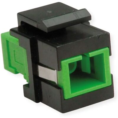 Conector hembra de fibra óptica SC/SC ROLINE - Multimodo, Negro y Verde Conector hembra de fibra óptica SC/SC ROLINE - Multimodo, Negro y Verde