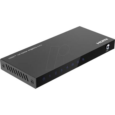 Value HDMI Video Splitter - 4K, 4-port, svart Value HDMI Video Splitter - 4K, 4-port, svart