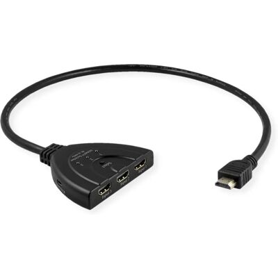 Przełącznik HDMI Value - 3-drożny 4K60Hz - Czarny Przełącznik HDMI Value - 3-drożny 4K60Hz - Czarny
