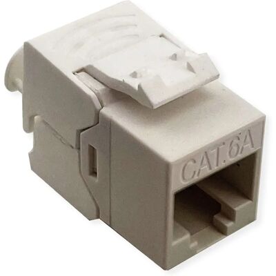 Module Keystone RJ45 Blanc ROLINE - Connecteur Ethernet - 10Gbps - Non blindé Module Keystone RJ45 Blanc ROLINE - Connecteur Ethernet - 10Gbps - Non blindé
