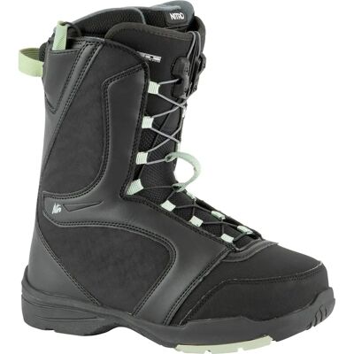 Botas de Snowboard Nitro Flora TLS Negro-Menta - Mujer - Equipo de Snowboard Botas de Snowboard Nitro Flora TLS Negro-Menta - Mujer - Equipo de Snowboard